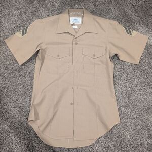 Men's USMC short sleeve khaki shirt size 15